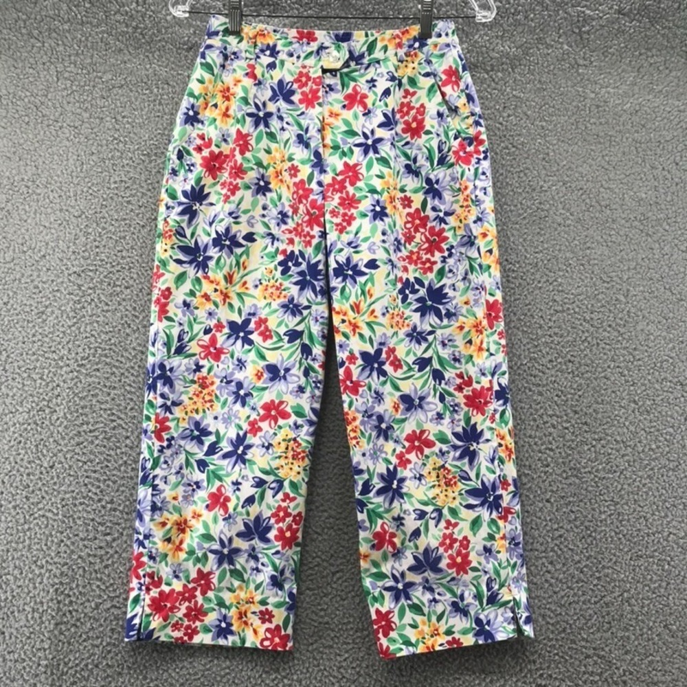 Napa Valley Womens Floral Capri Pants Size S
